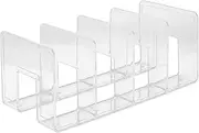 LIGHTAOTAO Desktop File Organizer Rack Compartment Transparent Storage Shelf for Documents Magazines and Books for Office and Home Use Folder Holder for Desk