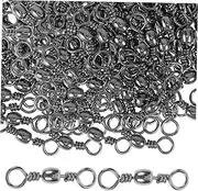 Fishing Supplies 100pcs Rolling Swivels Snap Swivels for Hooks Line Connectors