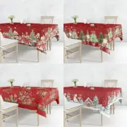 Christmas Reindeers Trees Decor Tablecloth Dustproof Table Cover Multiple Size