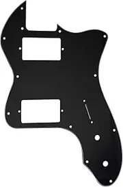 Musiclily Pro 12 Holes Covered HH Guitar Pickguard for USA/Mexico Fender 72 Tele Thinline Style Electric Guitar, 3ply Black