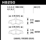 Hawk 98-02 Chevrolet Camaro 5.7L/3.8L / 98-02 Pontiac Firebird 5.7L/3.8L HPS Str