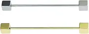 [lasenersm] 2 Pieces Collar Pin Collar Bar Collar Bar Pin Shirt Collar Bar Tie Pins Necktie Pins Clip Clasp Lapel Stick Brooch Square Head Shirt Collar Bar for Men Wedding Business(Sliver, Golden)
