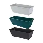 2 Pieces Window Box Planter Rectangle Plant Containers Decors with Drainage