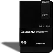 Zequenz Classic 360 Soft Bound Notebook Mini Pocket size journal Black 3.5 x 5.5 Grid pattern 128 sheets/256 pages premium paper