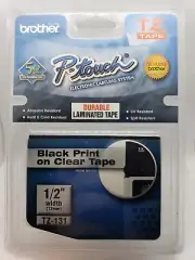 Brother P-Touch TZ-131 BLACK ON CLEAR Label Tape TZ131 for PT-1890
