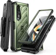 [SUPCASE] Unicorn Beetle Series Kickstand Protective Case for 7.6-Inch Samsung Galaxy Z Fold 4 (2022), Dark Green