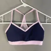Aerie Womens XS Racerback Sports Bra Blue Pink NWT