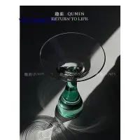 在飛比找Yahoo!奇摩拍賣優惠-Qumin 異形蘑菇玻璃杯子果汁杯高級感輕奢輕薄杯馬天尼杯雞