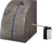 Portable Steam Sauna Tent Therapeutic Home Indoor Full Body Skin Spa Kit with Steam Pot, Portable Chair & Remote Control