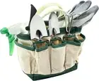 Small Garden Tool Set, 8 Piece Gardening Balcony Mini Kit Bag, Trowel Transplant