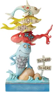 Dr Seuss Jim Shore One Fish Two Fish Red Fish Blue Fish Figurine