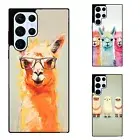 For Samsung Galaxy Z Fold Flip 3 4 5 6 watercolor tie dyed llamas Dustproof Case