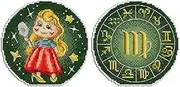 Plastic Canvas Zodiac Sign Virgo Craft Kit - Counted Cross-Stitch Double-Sided on The Plastic Canvas. MP Studia SR-697