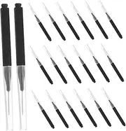 FRCOLOR Interdental Cleaning Brush Set 50 Pieces Black Soft Bristles Gum Care Floss Brush for Plaque Removal Travel Toothpick for Fresh Breath