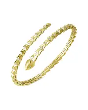 Forever Creations 14K 0.25 ct. tw. Diamond Flexible Snake Bangle Bracelet