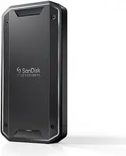 SanDisk Professional 4TB PRO-G40 SSD External Drive, Portable SSD, up to 3000 MB/s, Solid State Drive, Thunderbolt 3 (40Gbps), USB-C (10Gbps), Ultra-Rugged IP68 dust/Water Resistance. Formatted exFAT