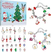 Advent Calendar Bracelets 2023, 24 Days Xmas Countdown Calendar with 2pcs DIY Charm Bracelets Kits, Girls Teens Adult Women…
