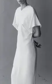 [Adam Lippes] Draped Silk Crepe Maxi Dress