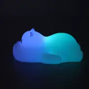 Cute Hippo Silicone Children'S Night Light Usb Rechargeable Led Warm Night Li