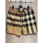 BURBERRY 經典格紋 短褲 休閒褲 海灘褲(卡其色)