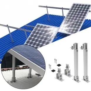 太陽能模塊支架可調節角度支架底座鋁合金太陽能電池板屋頂安裝支架擱板高品質