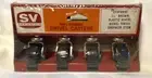 NOS (4) Vintage SV Springvale Swivel Caster Wheels Nickel Finish