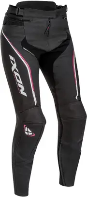 Ixon Trinity Ladies Motorcycle Pants, black-pink, Size XL for Women Black Pink