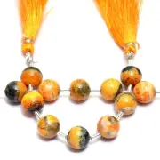 13 inch strand of natural Bumble Bee Jasper Round Smooth 10mm beads.