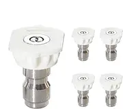 Pressure Washing Tips | 5X Power Washer Head - Easy Installation Spray Tips Set for Soiled Bricks, Concrete, Metal, Boat Cleaning