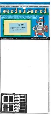 Eduard F-14 Tomcat Photo Etch F.O.D. in 1/72 410 For Hasegawa Kit ST