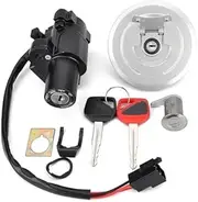 Pexorin Motorcycle Ignition, for CB250, for Hornet 250, for FMX650 2005 2006 Motorcycle Ignition Switch Fuel Gas Tank Cap, for Seat, Lock Key Set 35010-MFC-640 Stator Coil Motorcycle Ignition Switch