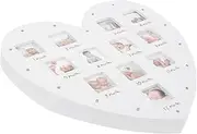 MOBUTOFU Funny Baby Photo Frame Growth Record Acrylic Material Heart Shape Decor for Expectant Parents