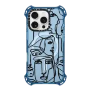 iPhone 16 Pro Bounce Case MagSafe Compatible FACE MOSAIC SKETCH 1 CLEAR CASE IPHONE, ABSTRACT MINIMAL PEOPLE ILLUSTRATION By Ebi Emporium