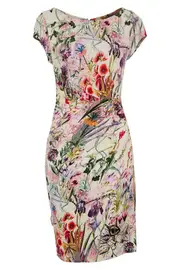 Vintage Botanical Body Con Dress--VER-PRI-MBK