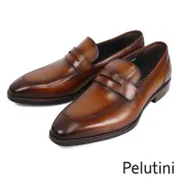 在飛比找momo購物網優惠-【Pelutini】高雅質感便士樂福鞋 棕色(PE28799