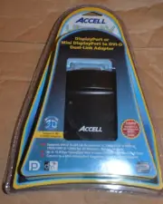 Accell UltraAV Displayport or Mini DP to DVI-D dual-link adapter new b087b-007b