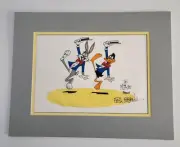 BUGS BUNNY & DAFFY DUCK FRIZ FRELENG HAND SIGNED TO MIKE ANIMATION SERICEL