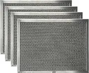 WINDON BAY 4-Pack Range Hood Filter Insert – Compatible with Broan Ductless Vents – 8.5" x 11.25" x 3/8" Aluminum Mesh & Charcoal Panel for Kitchen Grease Capture