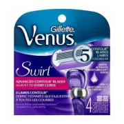 Gillette Venus Swirl Extra Smooth Women's Razor Blade Refills Cartridges 4 Count