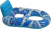Shxupjn Inflatable Pool Air Mattress, Large Pool Lounger, Outdoor Water Raft, Pool Lounger Float with Cup Holder, Comfortable Lounge Raft for Beach, Party, Relaxing, Pool
