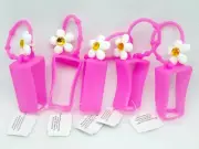 5 Bath & Body Works PINK DAISY Pocketbac Holder Hand Gel Sanitizer Carry Case
