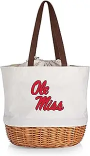 Picnic TIME NCAA Coronado Canvas and Willow Basket Tote