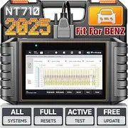 FOXWELL NT710 Fit for Mercedes-Benz MB Sprinter Diagnostic Tool, Full System OBD2 Scanner Bidirectional Control, Air Suspension ABS SRS ESP BAS A/C Code Reader, All Service Oil EPB Reset CKP Relearn