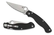 Spyderco Knife Military 2 C36GS2 Serrated S30V Steel Black G-10 Pocket Knives