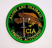 CIA Special Activities "Alone and Unafraid" Patch (grn)