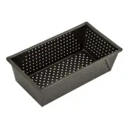 Bakemaster Perfect Crust 22x12cm Carbon Steel Loaf Pan Non-Stick Bakeware Black