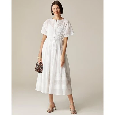 J.Crew Pintuck shirtdress in cotton voile Small