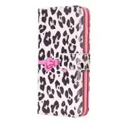 For Iphone 8 Plus and 7 Plus Leopard And Bowknot Pattern Horizontal Flip Leather Case With Holder and Card Slots and Wallet and Photo Frame