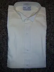 NEW Light Ivory Tuxedo Wing Collar Formal Shirt - most mens sizes avilable