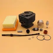 SEEDDFF 42mm Cylinder Piston Air Fuel Filter Line Oil Seal Spark Plug Kit Fit for Stihl FS450 FS 450 Trimmer Spare Part 4128 020 1211